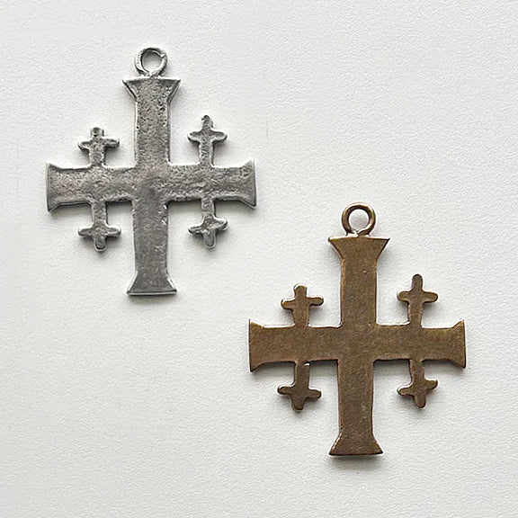 1 1/2" Jerusalem Cross Antique Vintage Model CR1003