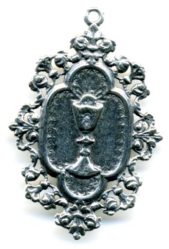1 1/2" First Communion Medal Large - Antique Model ME1005