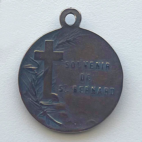 1 1/8" St Bernard Medal - Antique Model ME1049