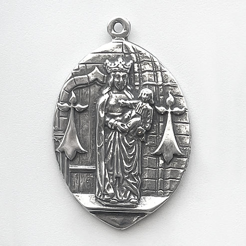 1 1/2" Blessed Mother Medal - Antique Model ME1053