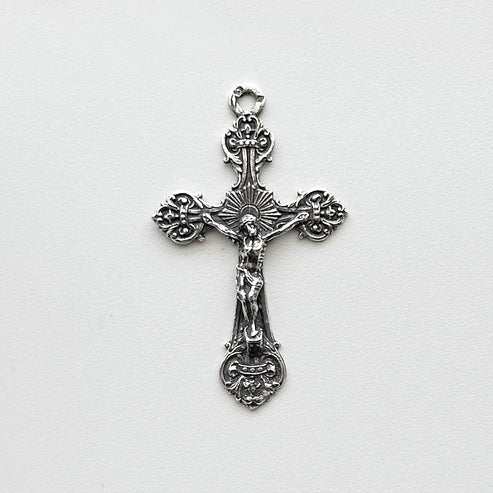 1 3/4" Small Floral Crucifix Antique Model CX1078
