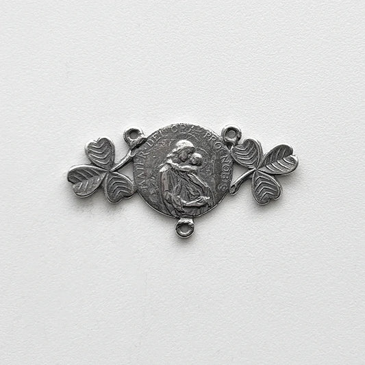 7/8" x 1 1/2" Irish Mother Mary Antique Rosary Center Model CE1145