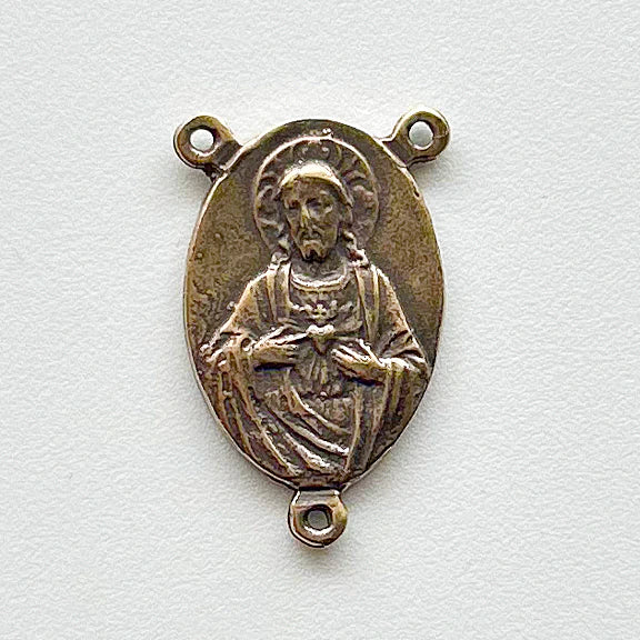 1" Sacred Heart Antique Rosary Center Model CE1152