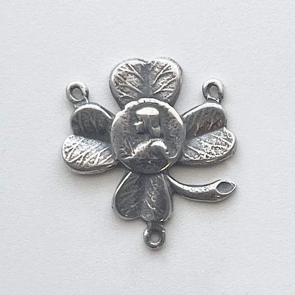 1" Joan of Arc Clover Antique Rosary Center Model CE1191