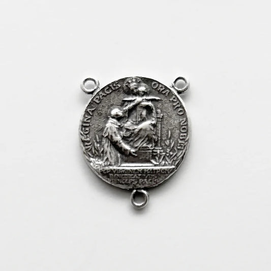 7/8" Pax Christi Our Lady of Peace Antique Rosary Center Model CE1417