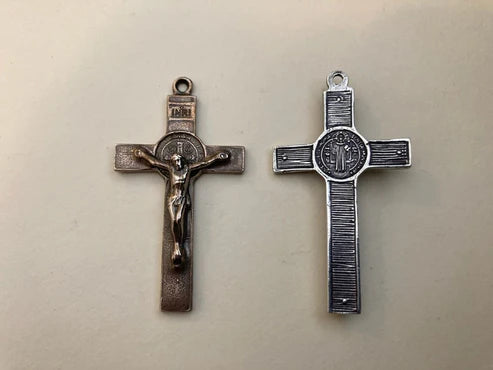2" St. Benedict Pendant and Rosary Crucifix CX1425