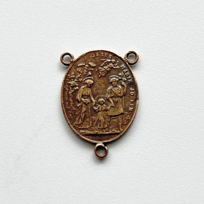 1" St. Joseph of the Oak / Holy Family with Angel – Antique Rosary Center Model CE1442