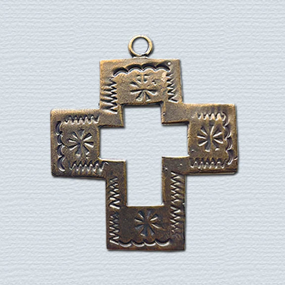 1 5/8" Southwest Stamped Cut-Out Cross Antique Vintage Model CR1505