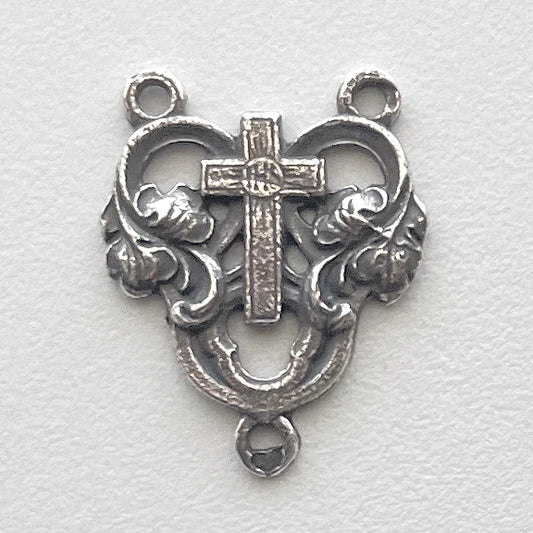 5/8" Cross Antique Rosary Center Model CE236