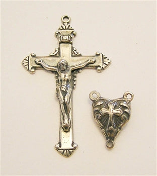 1 3/4" Puffy Heart Rosary Parts Set 242-726