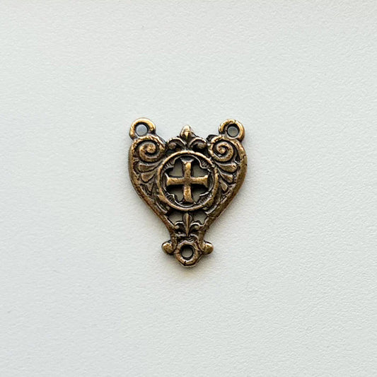 3/4" Cross Antique Rosary Center Model CE255