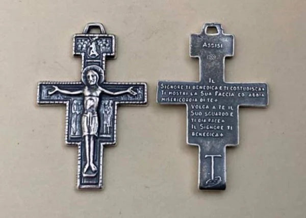 1 3/8" San Damiano Crucifix Antique Model CX311