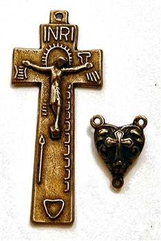 2" Irish Penal Rosary Parts Set Sacred Heart 419-726