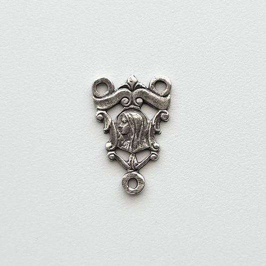 7/8" Jesus Mary Profile Antique Rosary Center Model CE451