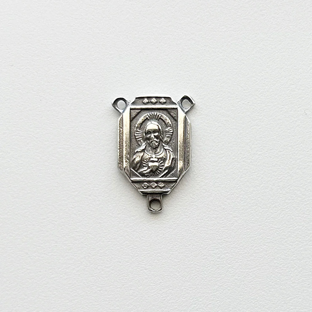 7/8" Squared Antique Rosary Center Model CE453