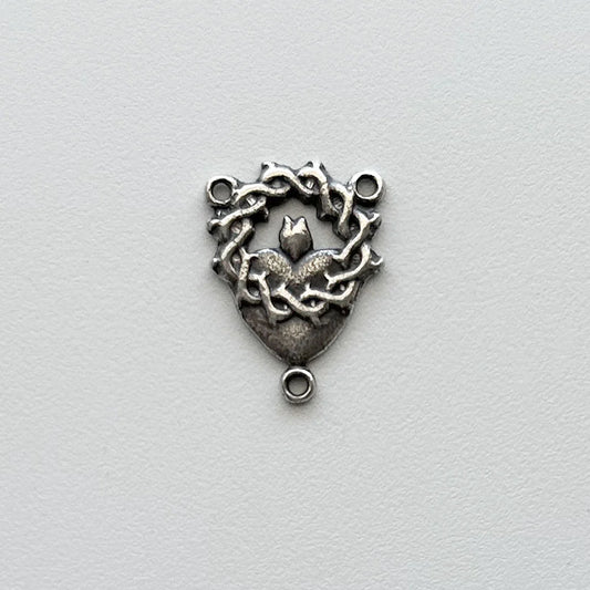3/4" Crown of Thorns Antique Rosary Center Model CE454