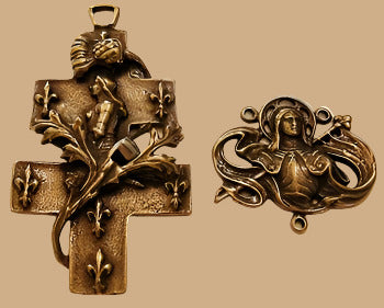 2" Large Joan of Arc Rosary Parts Set 476-437