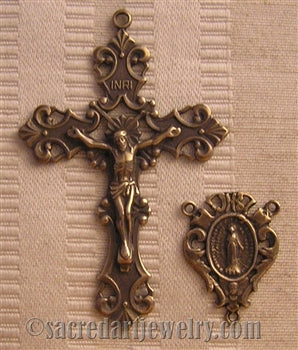2 1/4" Miraculous Medal Rosary Parts Set 539-609