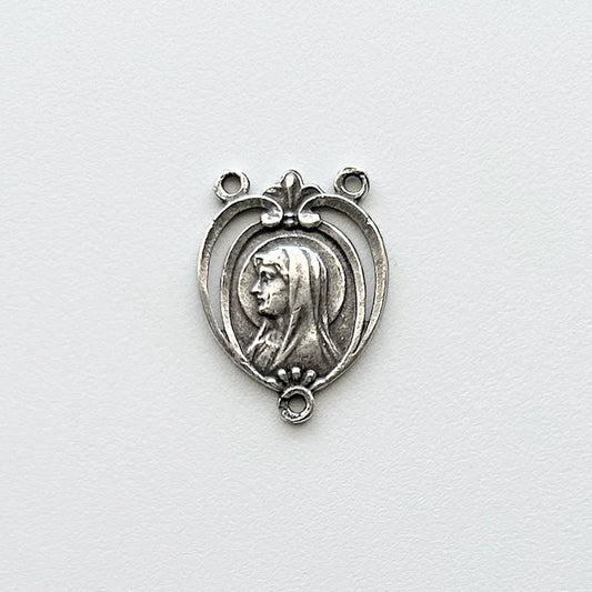7/8" Our Lady of Lourdes Antique Rosary Center Model CE551