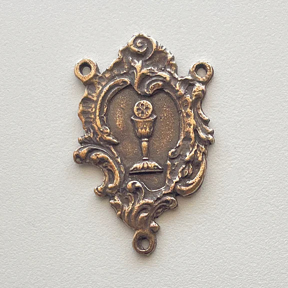 1 1/4" Eucharist Chalice Antique Rosary Center Model CE572