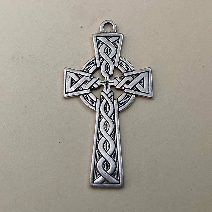 1 7/8" Etched Celtic Cross Antique Vintage Model CR358