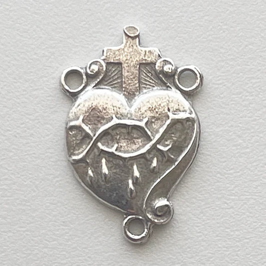 3/4" Precious Blood Cross Antique Rosary Center Model CE613