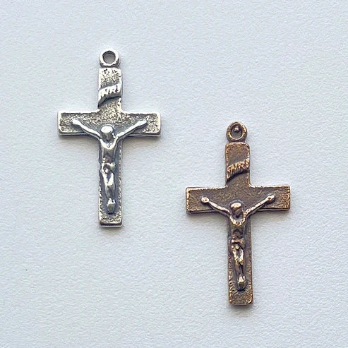 7/8" Tiny Small Simple Crucifix Antique Model CX706