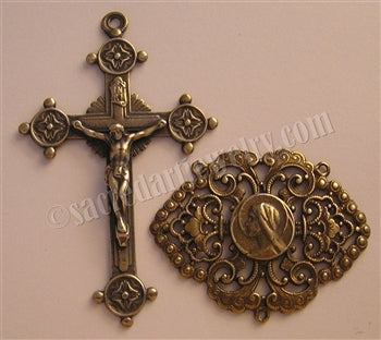 2 3/4" Filigree Rosary Parts Set 718-934