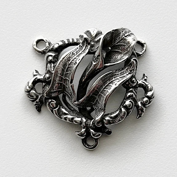 1" Calla Lily Antique Rosary Center Model CE767