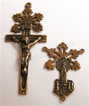 2 1/2" Fatima Radiant Cross Doves Center Rosary Parts Set 781-1238