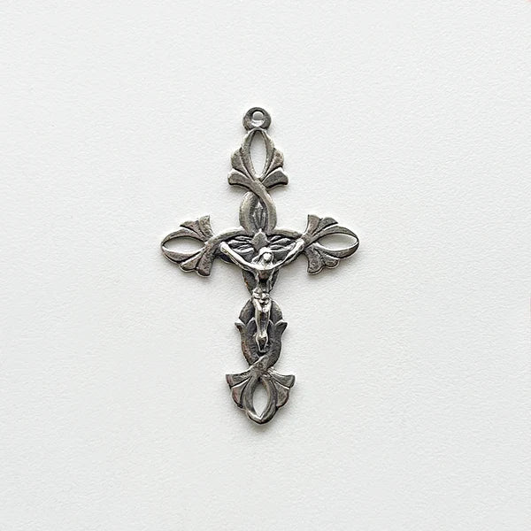 1 5/8" Link Crucifix Pendant and Rosary Crucifix Antique Model CX811
