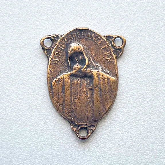 3/4" Our Lady of Hope Antique Rosary Center Model CE822