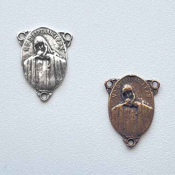 3/4" Our Lady of Hope Antique Rosary Center Model CE822