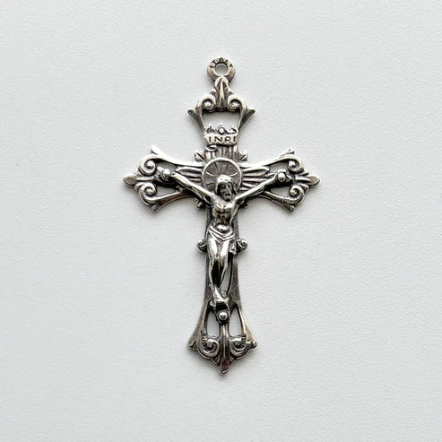 2" Openwork Crucifix Antique Rosary Model CX849