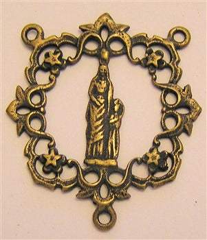1 1/4" St Anne and Mary Antique Rosary Center Model CE029