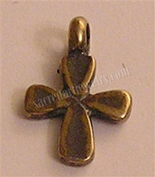 7/8" Tiny Cross Necklace Pendant Antique Vintage Model CR154