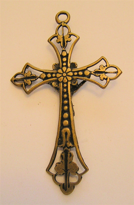 1 3/4" Victorian Openwork Crucifix Antique Model CX235