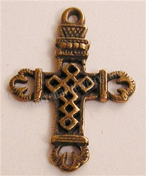 1 1/4" Cross Charm Antique Vintage Model CR658