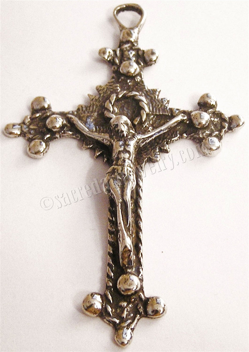3 1/8" Pectoral Crucifix Large Antique Model CX740