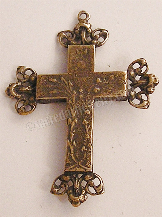 1 3/4" Ornate Crucifix Antique Model CX833
