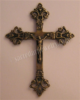 2 3/4" French Victorian Crucifix Large Antique Model CX924