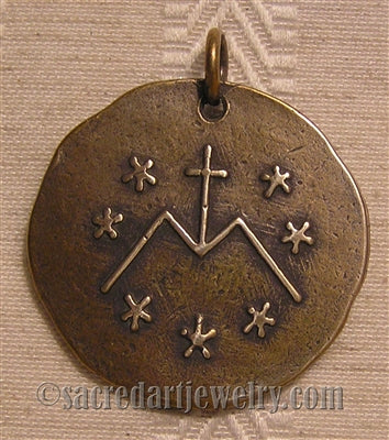 1 1/4" Blessed Mother Medal - Vintage Model ME1034