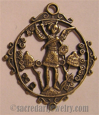 St Michael Medallion 2 5/8" (67 mm) – Exact Replica of an Antique Design