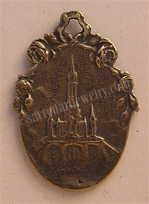 1 1/4" Mary Medal with 4 Roses Medal - Antique Model ME1087