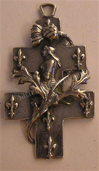 2" Joan of Arc Cross - Antique Model CR476