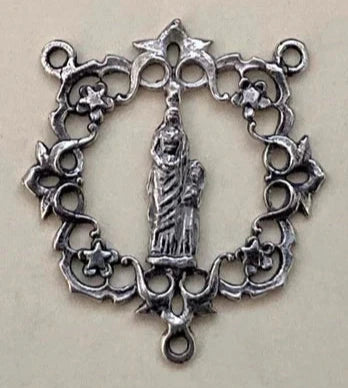 1 1/4" St Anne and Mary Antique Rosary Center Model CE029