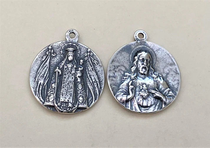 1" Sacred Heart Medal - Antique Model ME034