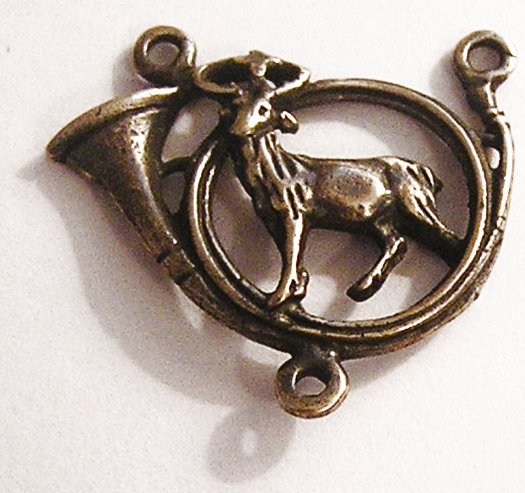 7/8" Saint Hubert Horn Antique Rosary Center Model CE035