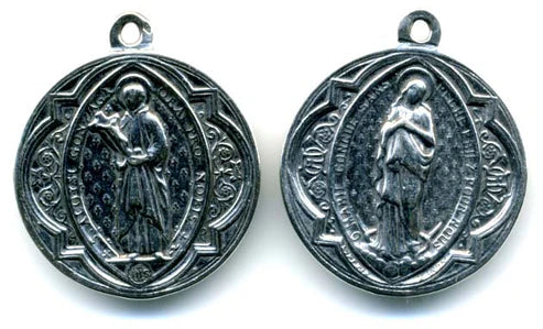 1 1/8" St Aloysius Gonzaga Medal - Antique Model ME1010