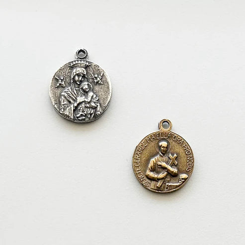 5/8" St Gerard Our Lady of Perpetual Help Medal - Antique Model ME1013